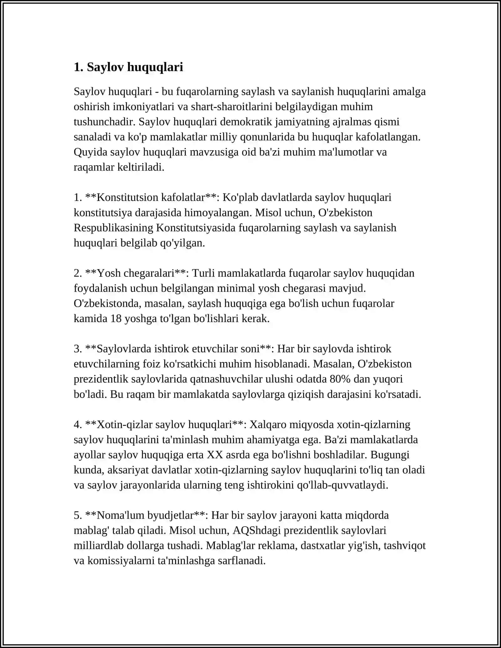 FUQAROLARNING SIYOSIY HUQUQLARI 3