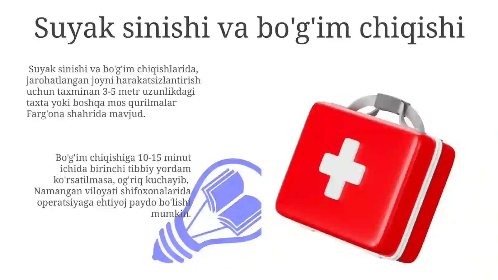 Jarohatlanganda birinchi tibbiy yordam ko'rsatish 3