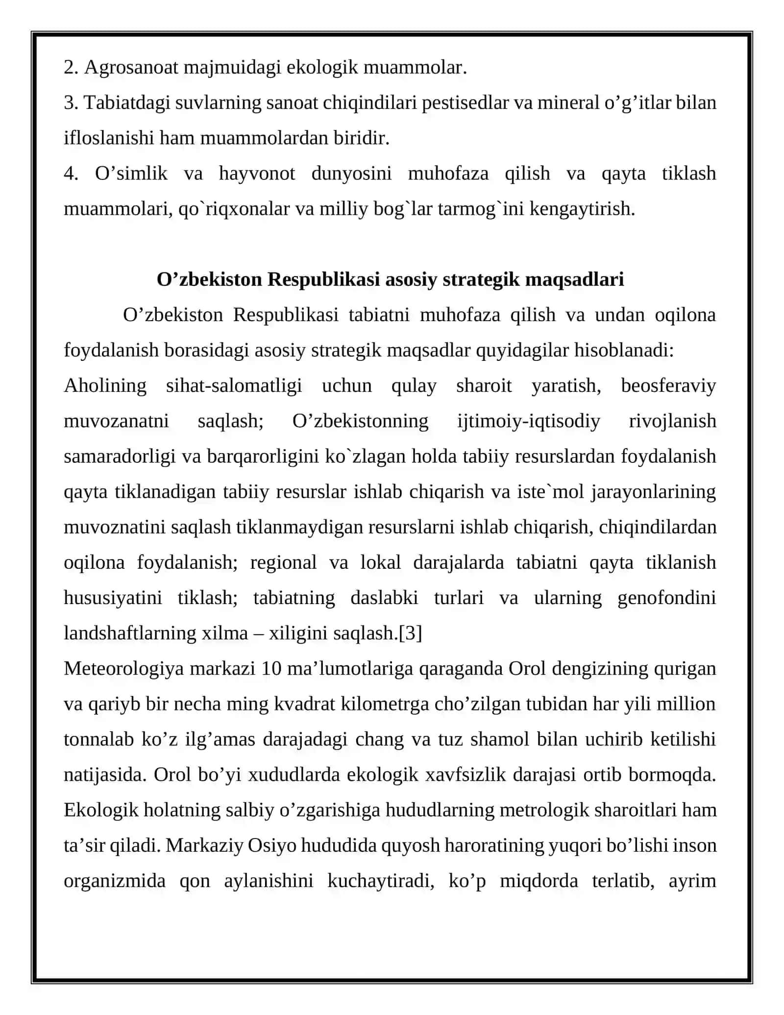 O'zbekiston respublikasining ekologik muammolari 3