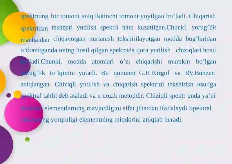Spektral tahlil 3