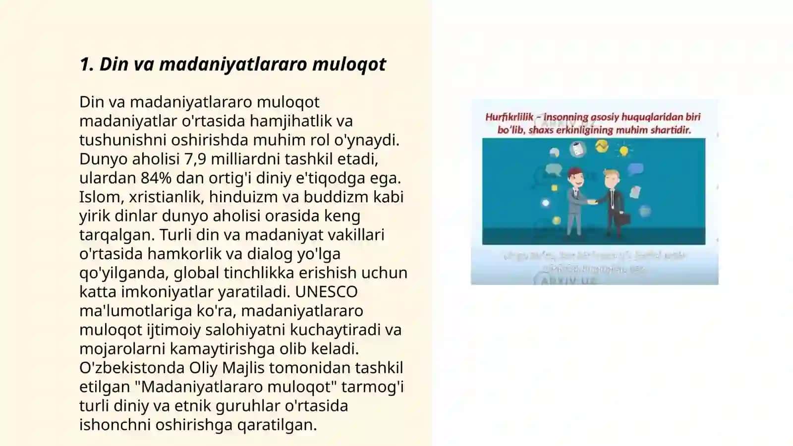 Din va madaniyatlararo muloqot 3