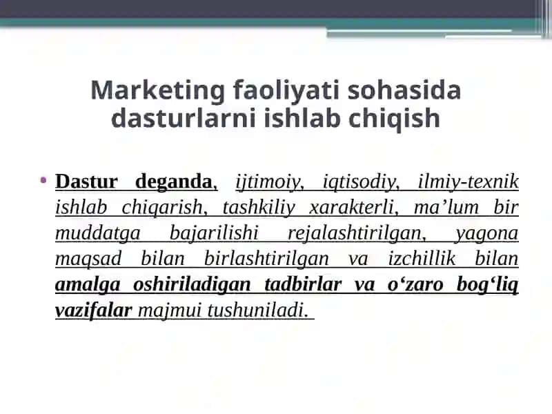 MARKETING DASTURI 3
