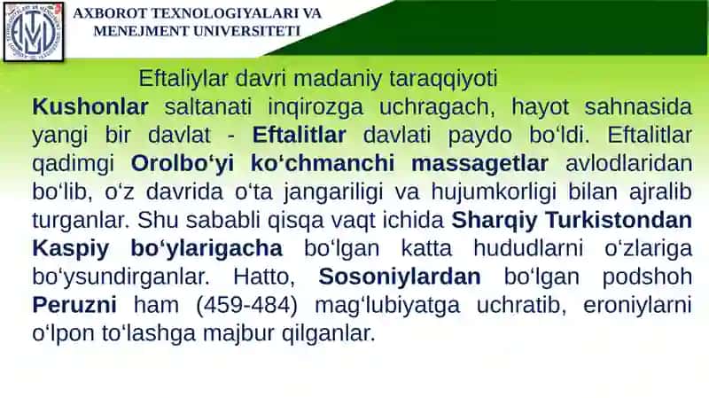 Ilk o‘rta asrlar madaniyat tarixi 3