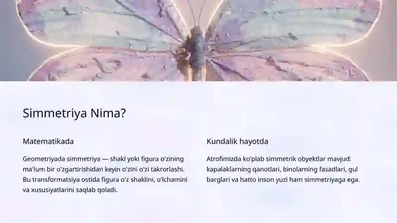 Burish va O'qqa Nisbatan Simmetriya 3