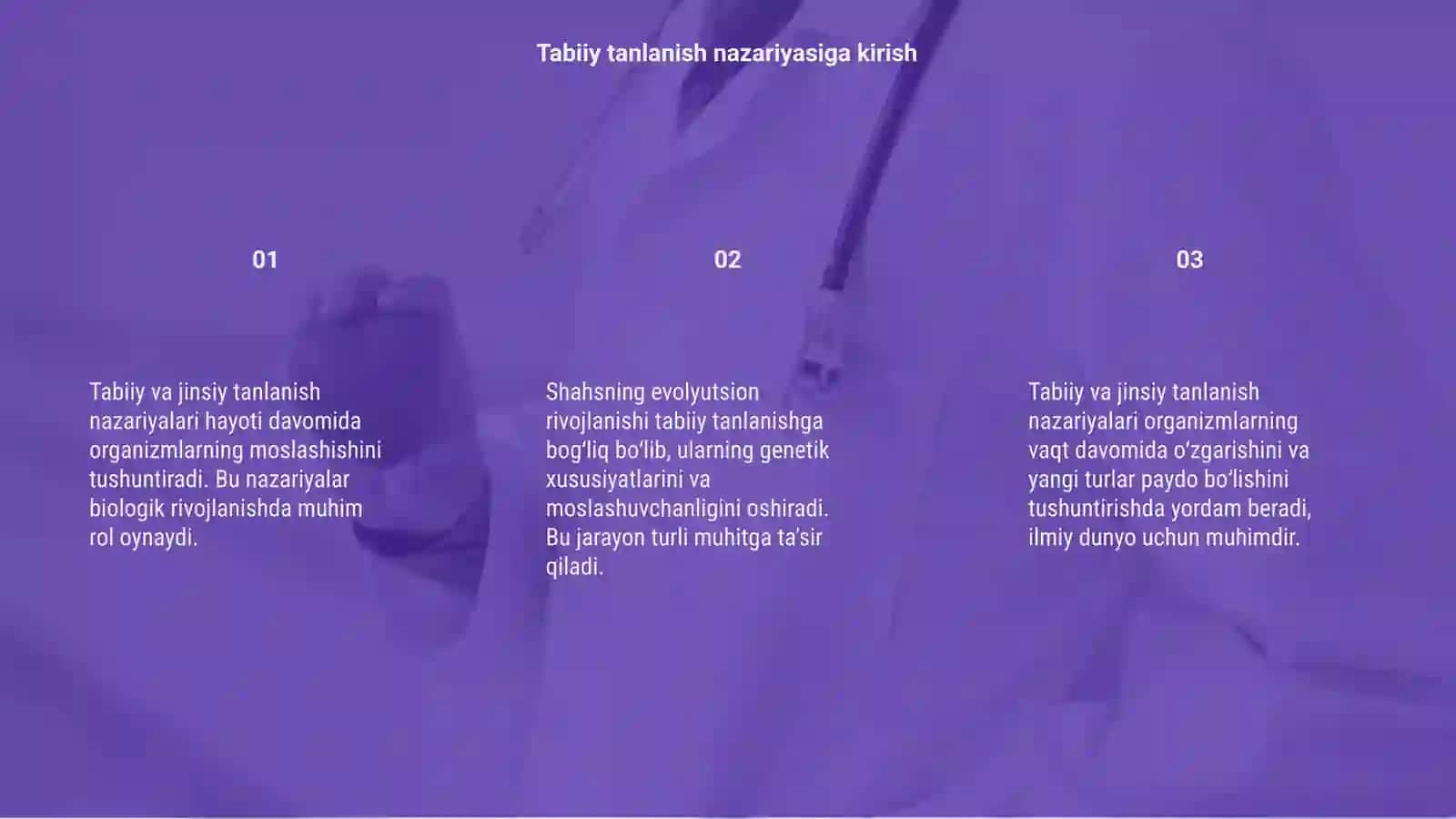 Tabiiy va jinsiy tanlanish nazariyalari 3