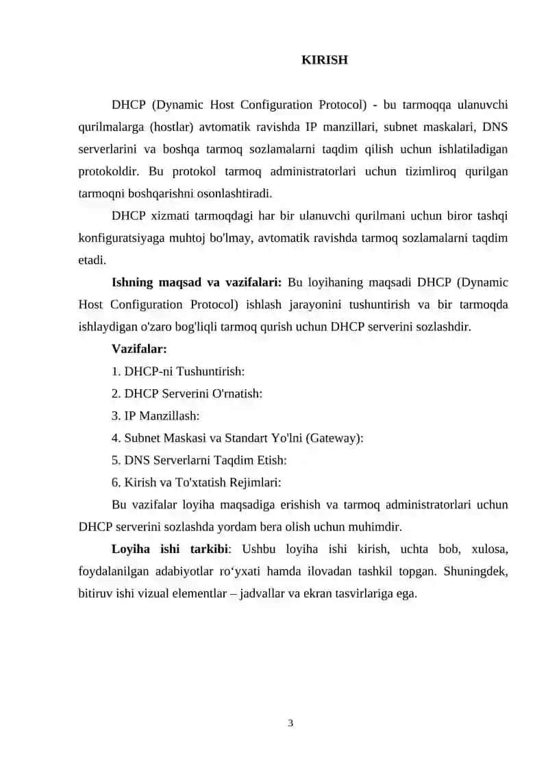 DHCPning ishlash jarayoni va DHCP serverini sozlash 3