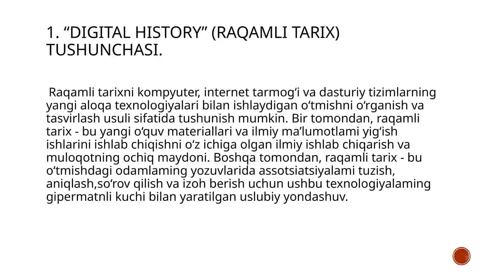 RAQAMLI TARIX FANINING SHAKLLANISHI VA TARAQQIYOTI 3