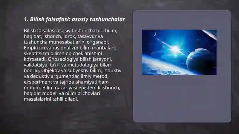 Bilish falsafasi 3