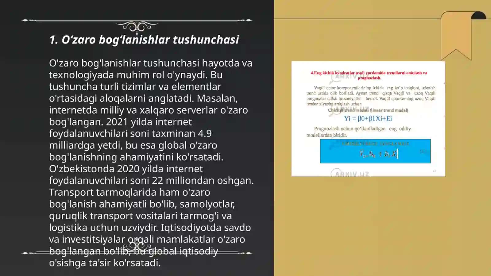 Oʻzaro bogʻlanishlar statistik oʻrganish 3