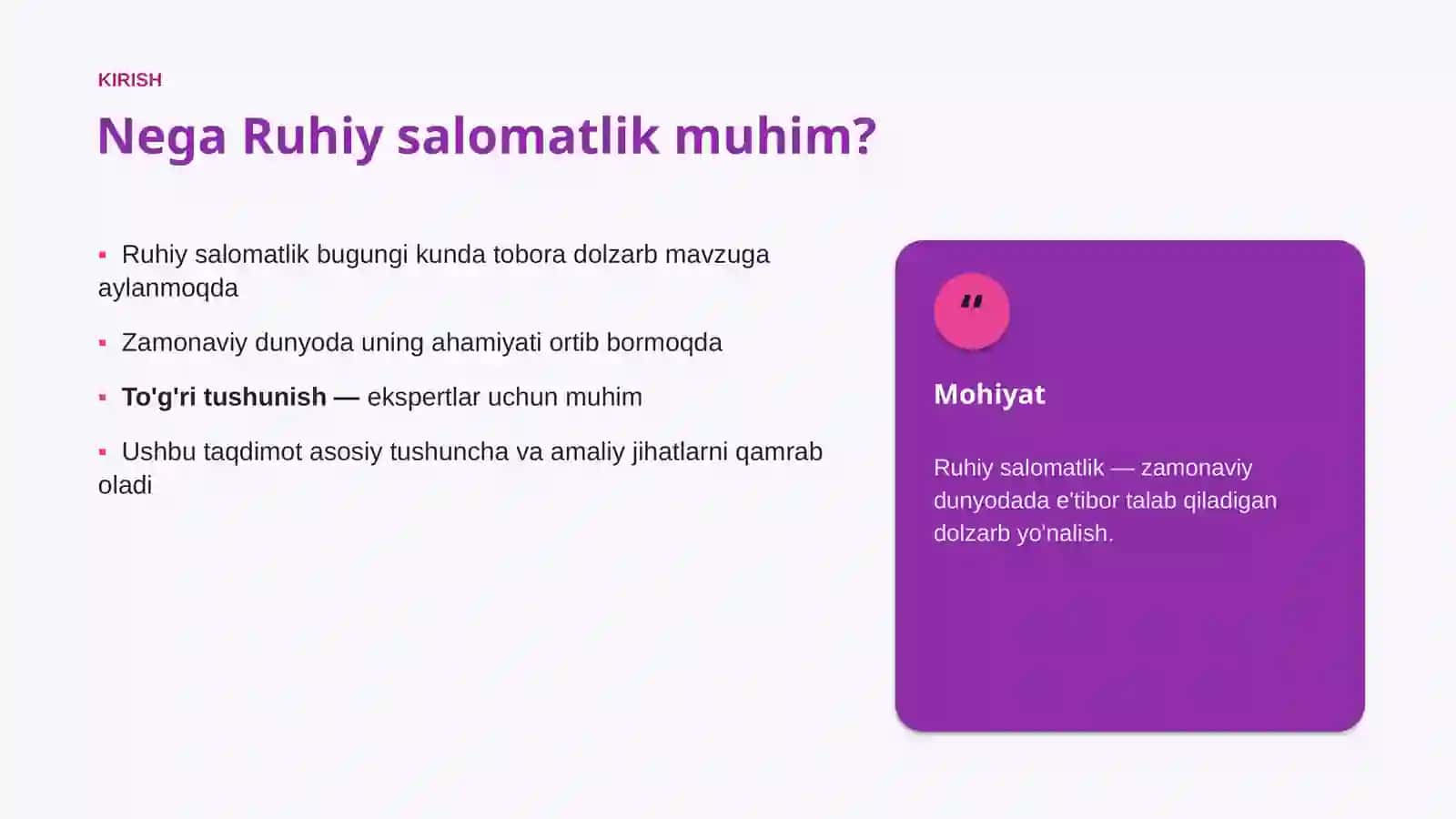 Ruhiy salomatlik 3