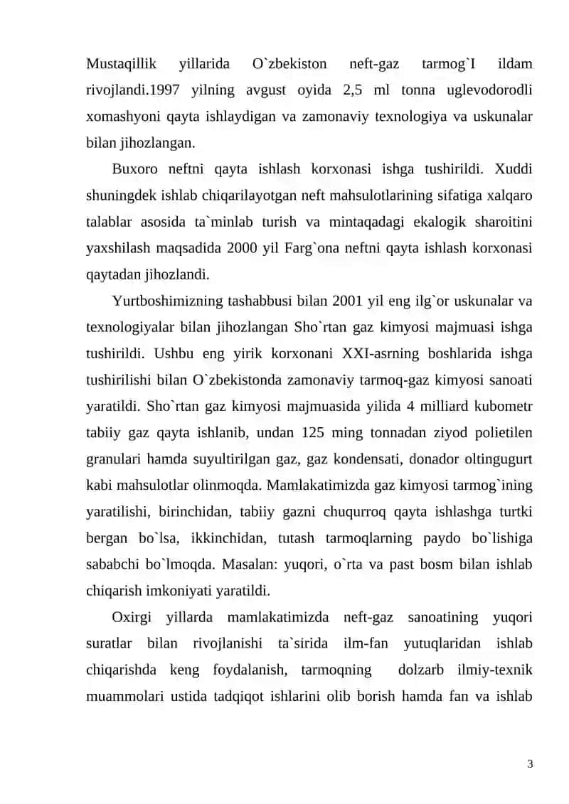 Neft va gazni qayta ishlash sanoati 3