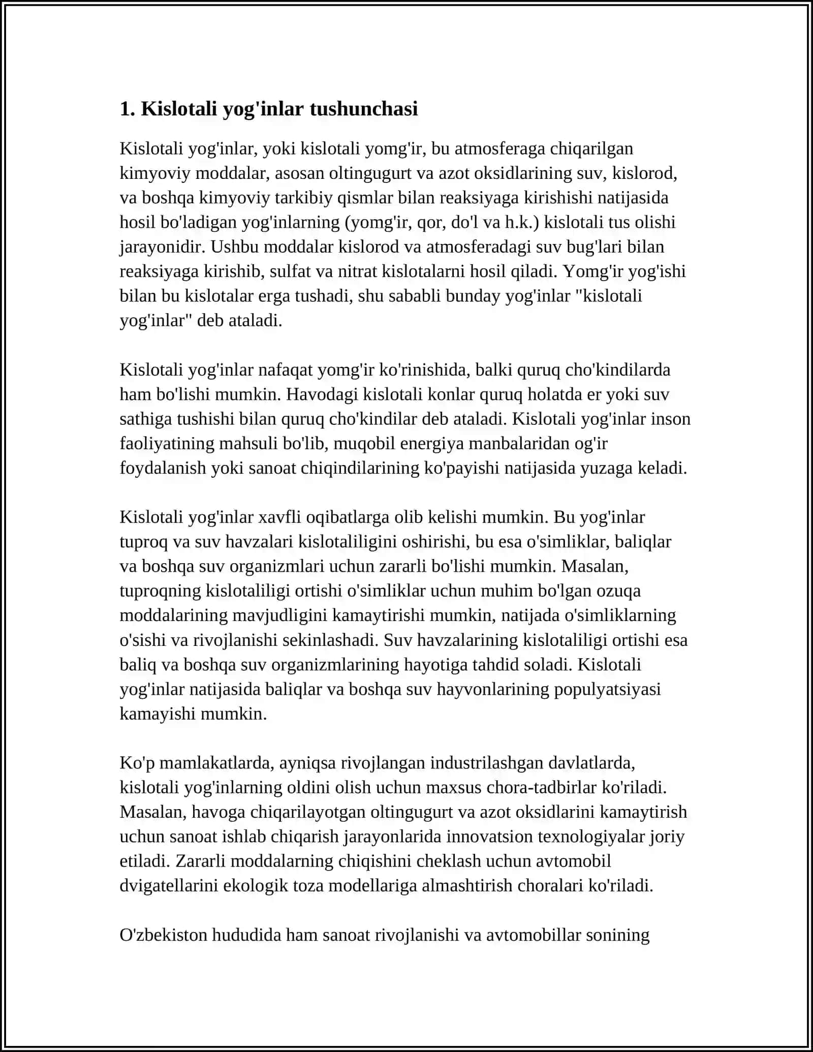 KISLOTALI YOG'INLAR 3