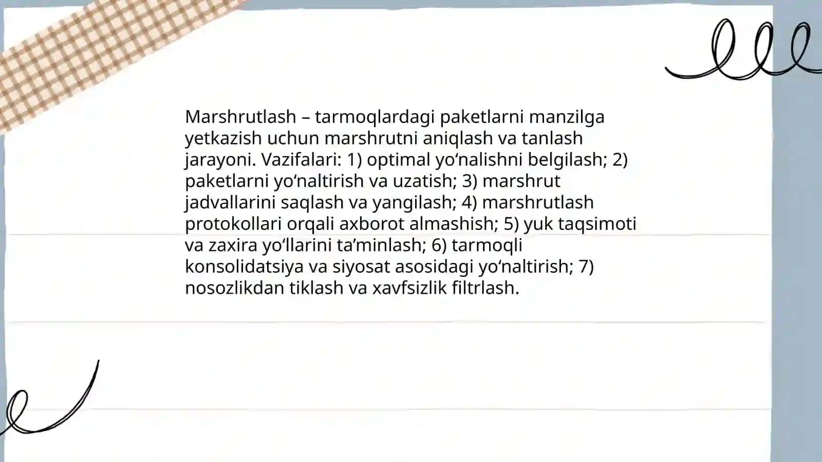 Marshrutlash(routing) nima va ishlash mexanizmi 3