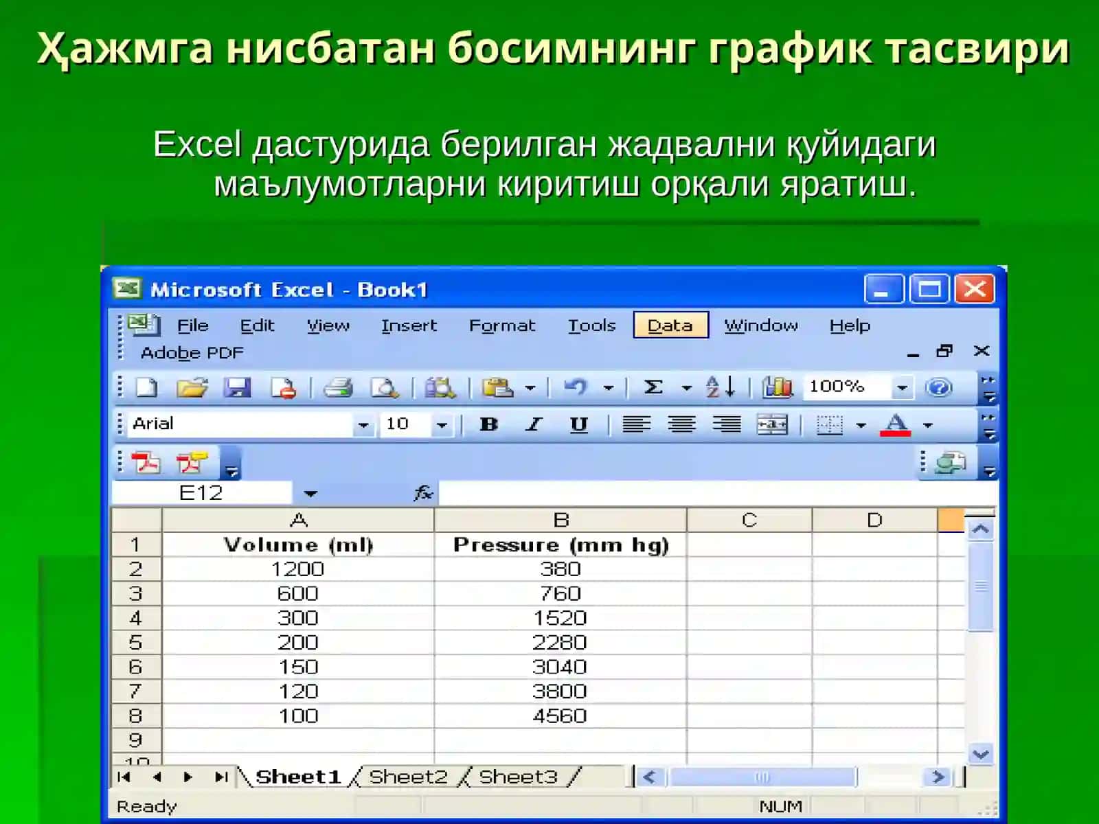 MS EXCELда график тасвири яратиш 3