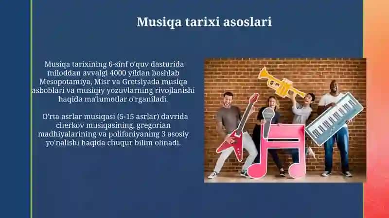 6-sinf musiqa fanidan mavzularni yoritish 3