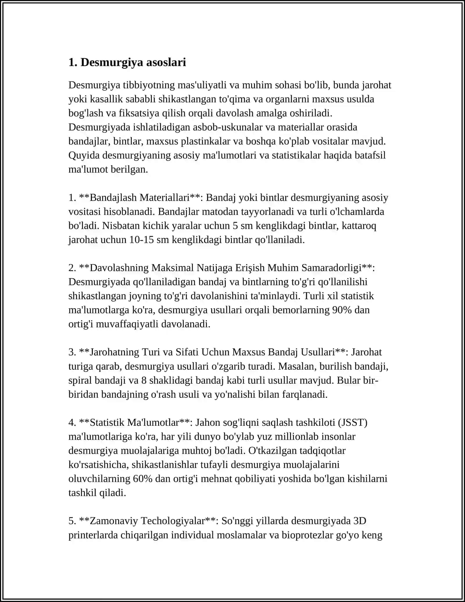 DESMURGIYA VA BOG’LASH 3