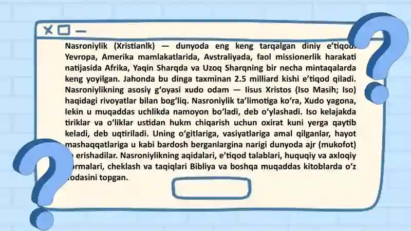 Xristian dinini tarixi va asosiy g'oyalari 3