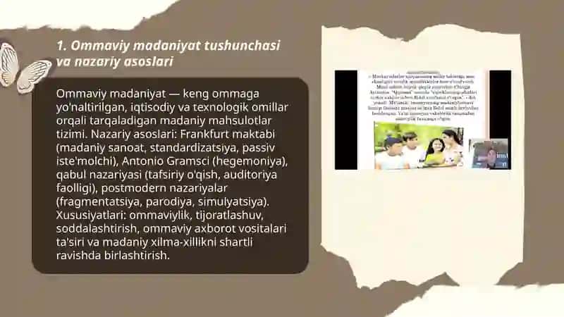 Ommaviy madaniyatning shakllanish tarixi 3