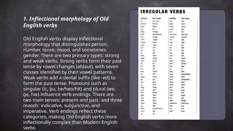 Comparison of Verbs in Old and Middle English 3