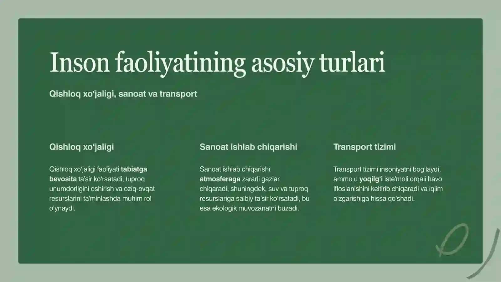 Inson Faoliyatining Tabiatga Ta'siri 3