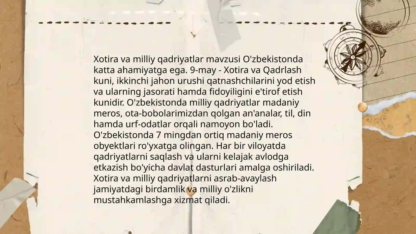 Xotira va milliy qadriyatlar 3