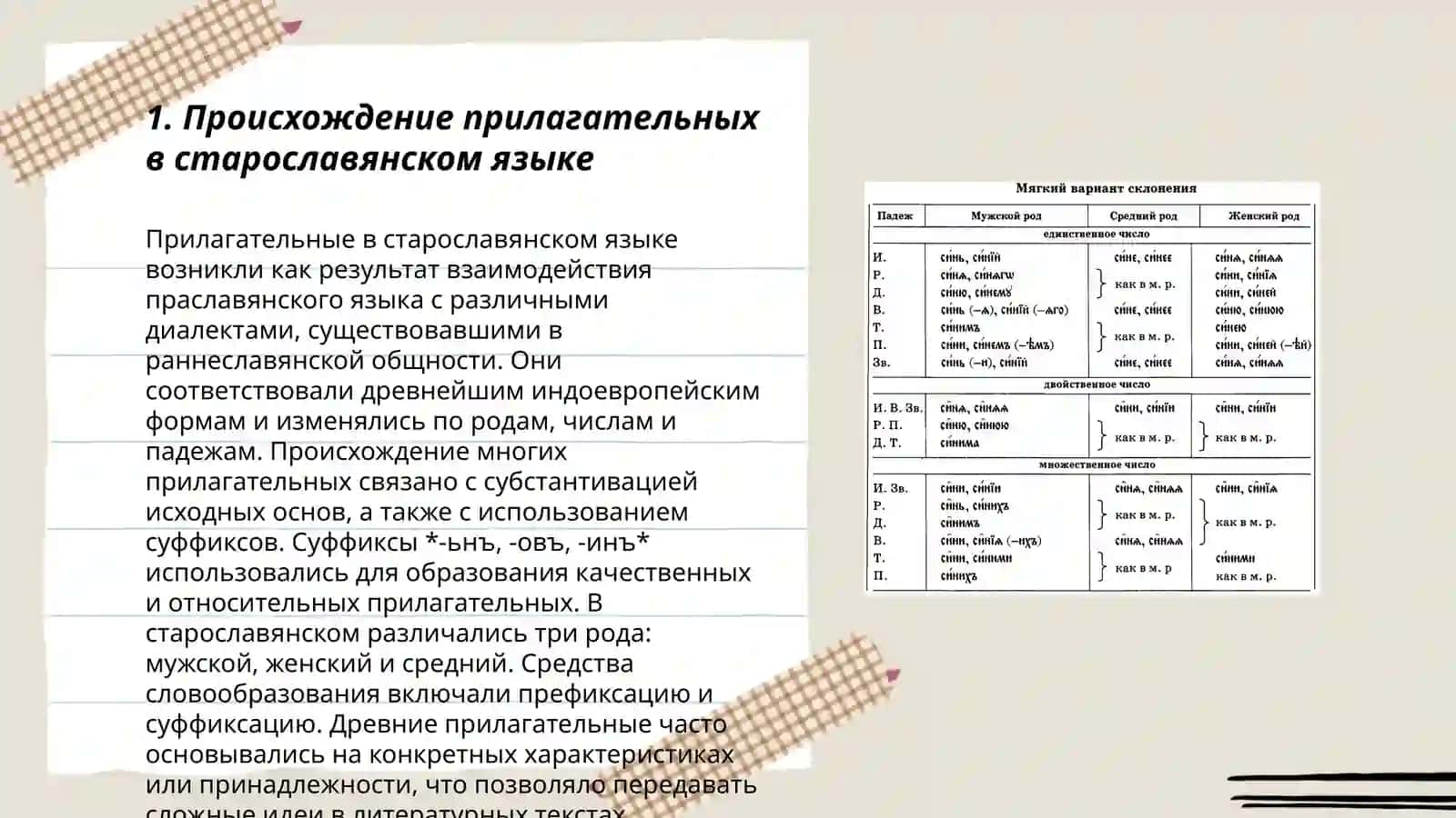 Прилагательные старославянского языка 3