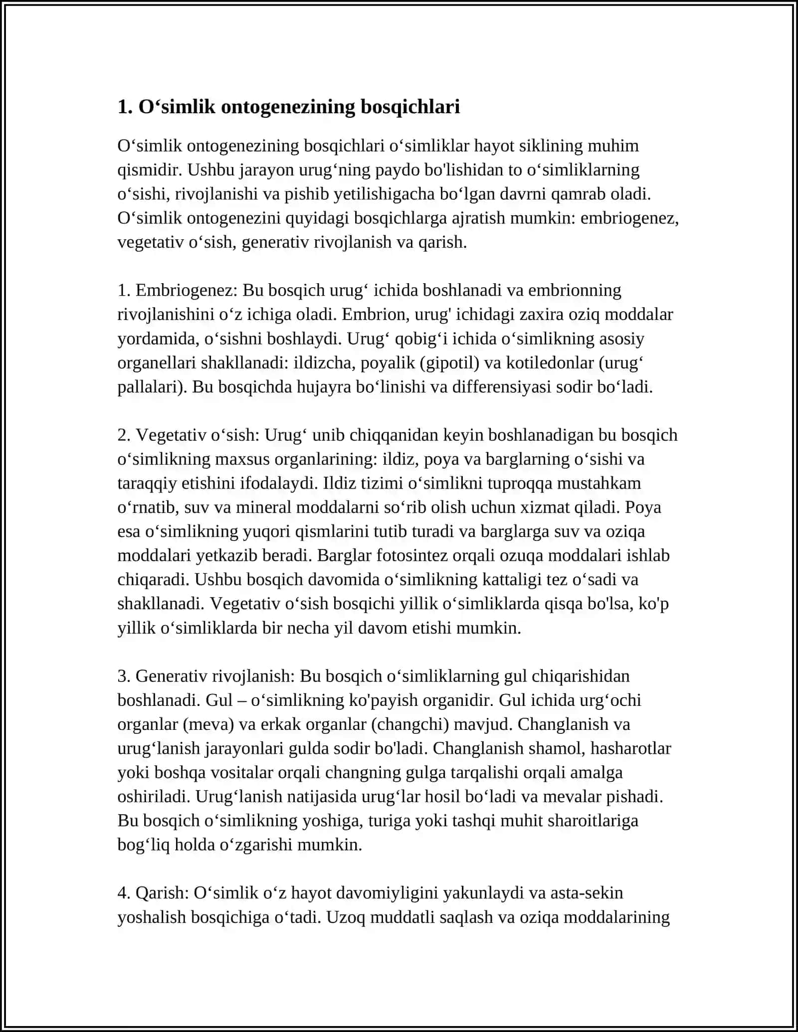 OʻSIMLIK ONTOGENEZI 3