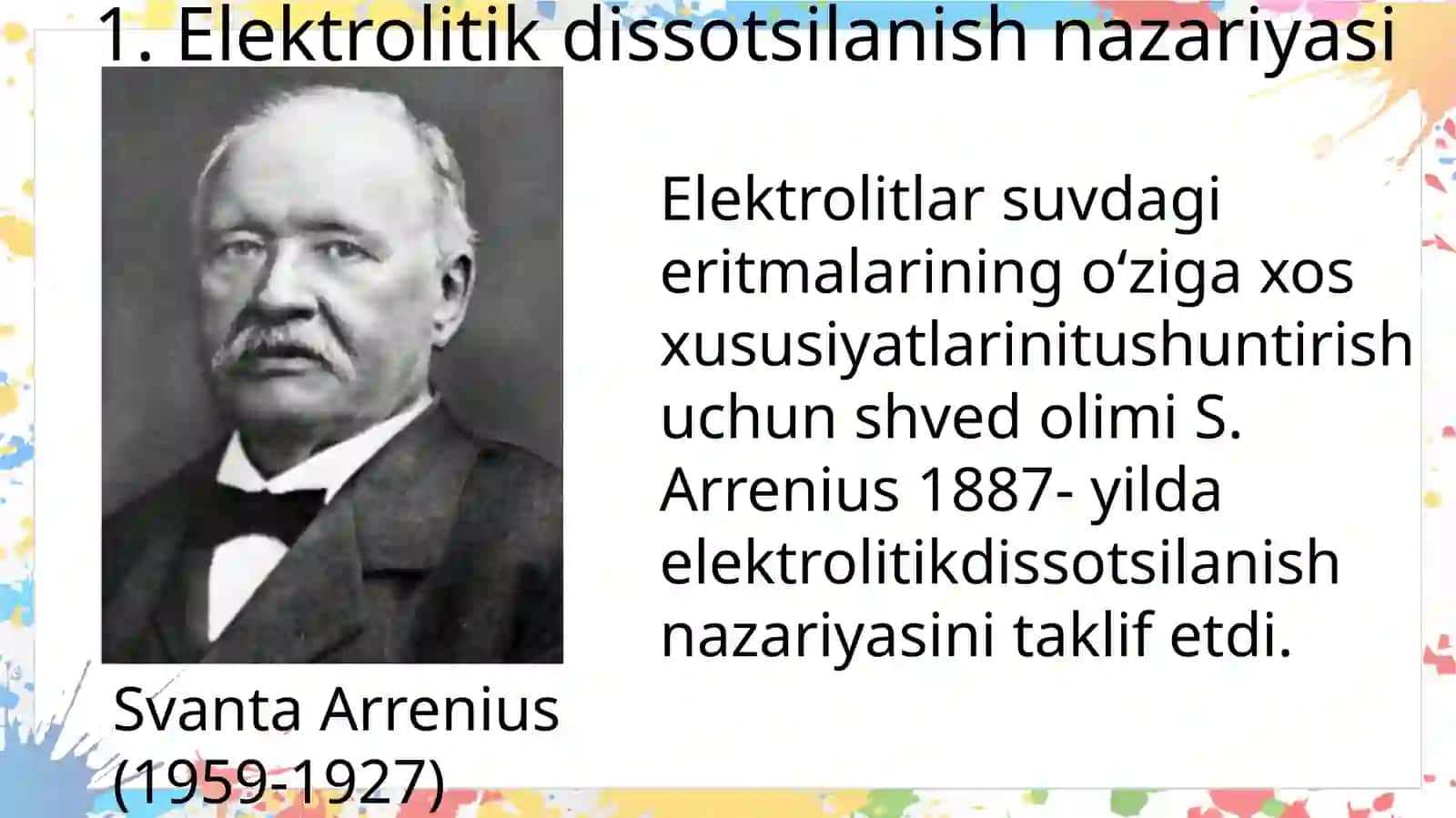 Elektrolitik dissotsilanish. Tuzlar gidrolizi 3