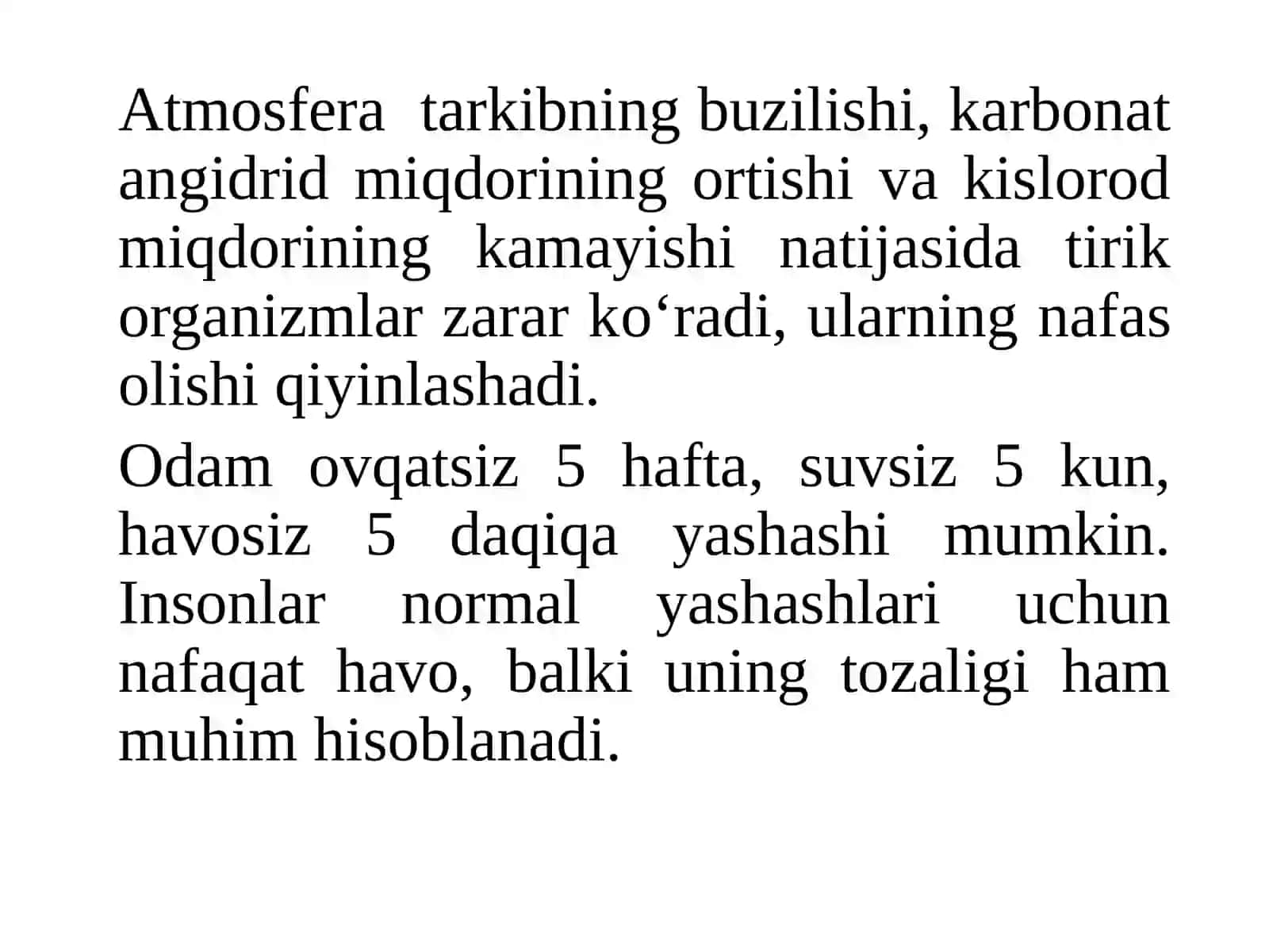 Atmosfera Ekologiyasi 3
