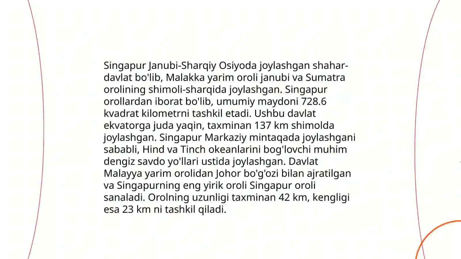 Singapurning geografik joylashuvi 3