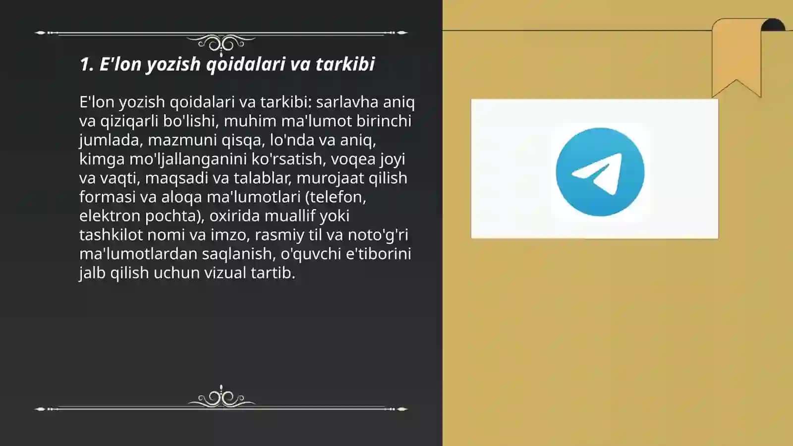 E'lon Yozish Qoidalari va Tarkibi 3