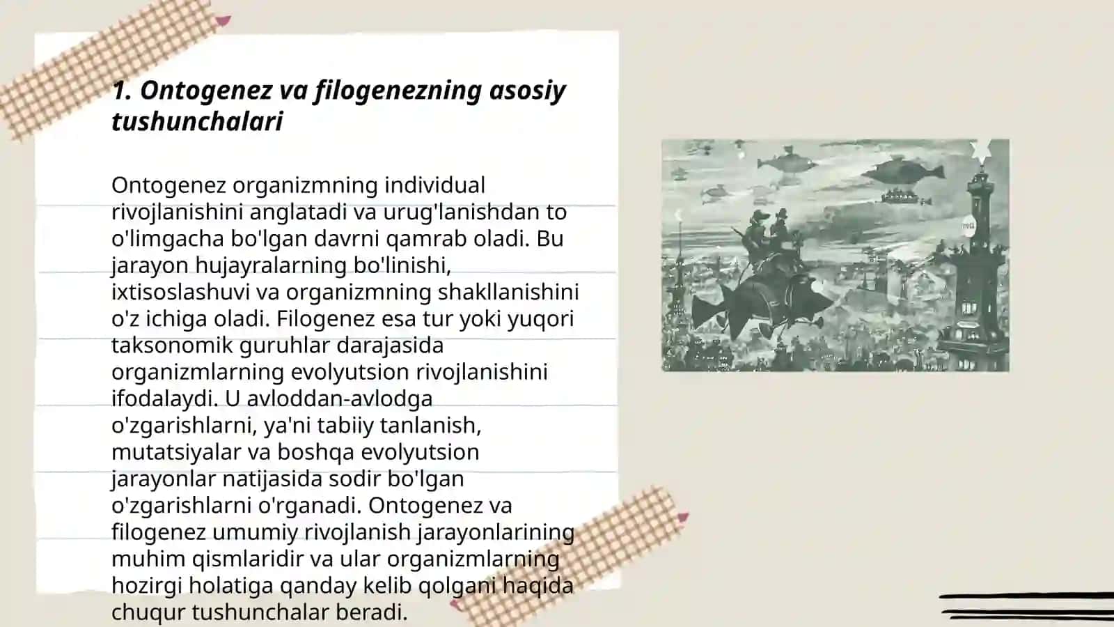 Ontogenez va filogenez ularning o’zaro bog’liqligi 3