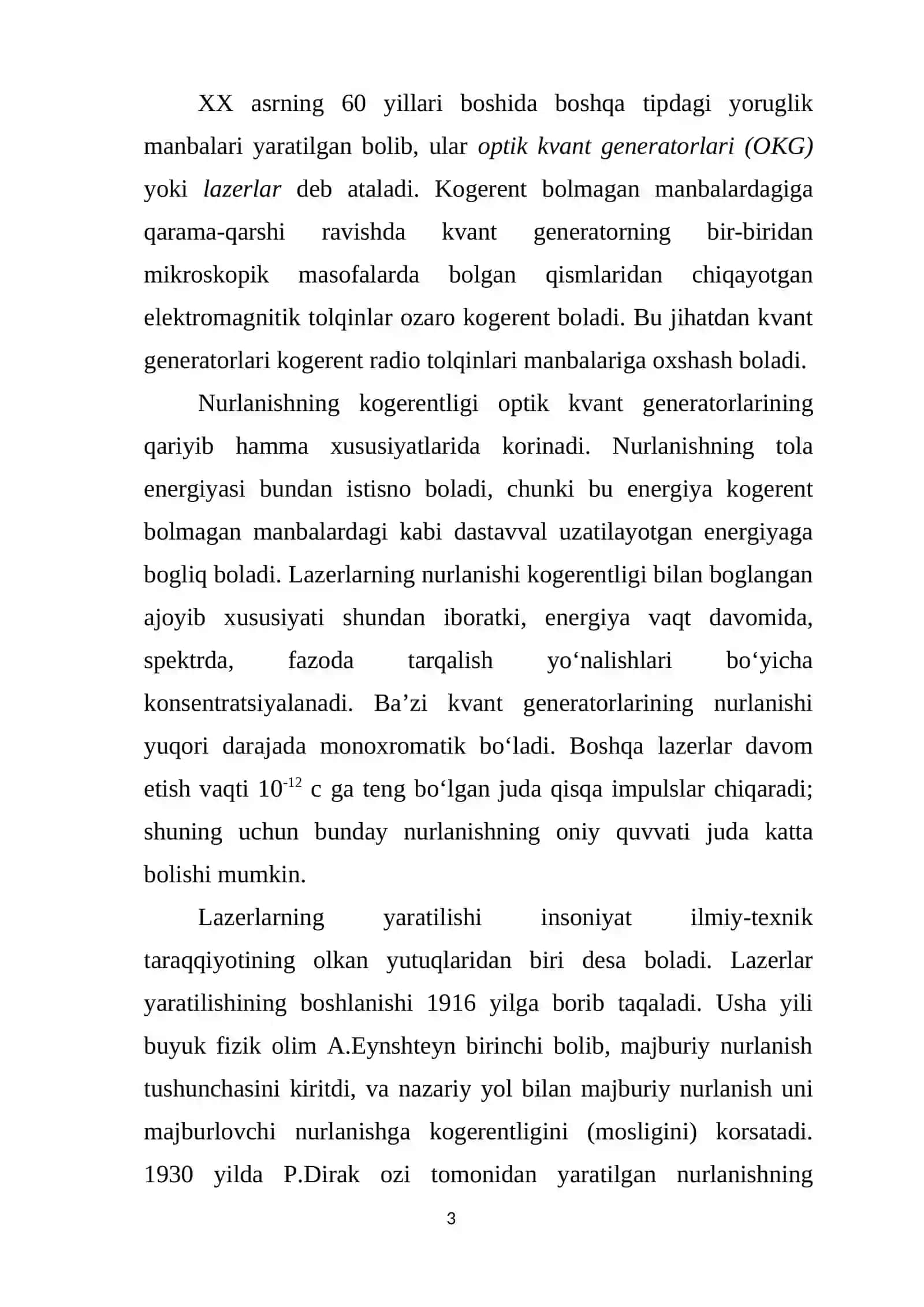 LAZER NURLANISHINIG XARAKTERISTIKALARI 3
