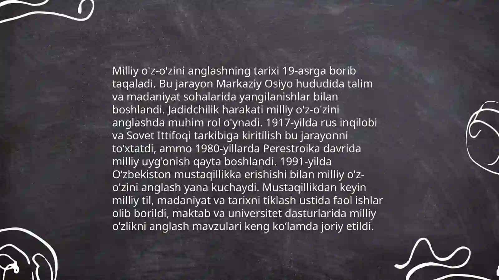 Milliy o'z - òzini anglash 3