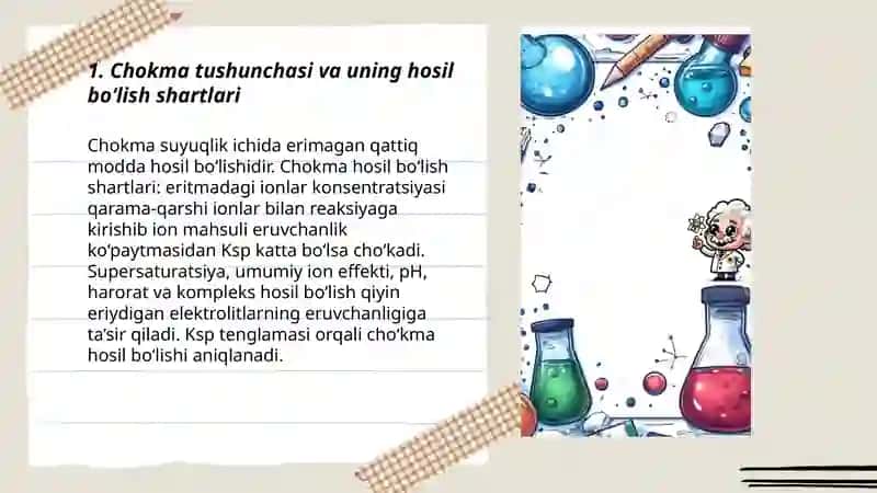 Chokmalarni hosil bolishi va erishi 3