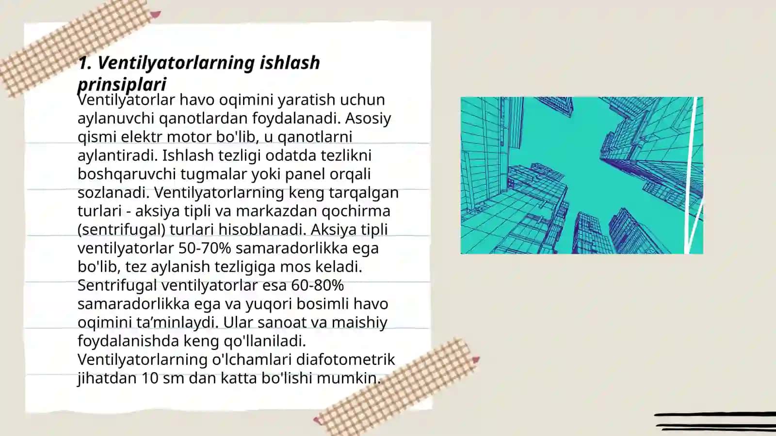Ventilyatorlarni aerodinamik xarakteristikasi 3