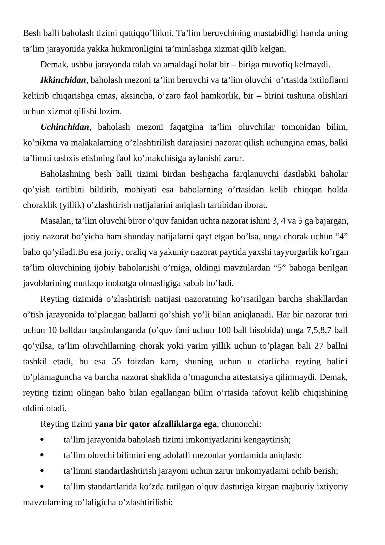 Ta’lim olganlikni nazorat qilish va tashxislash tamoyillari 3