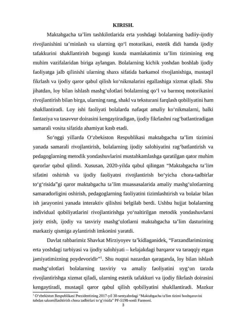 Maktabgacha Ta'lim Tashkilotlarida Loy Ishi Mashg'ulotlari 3