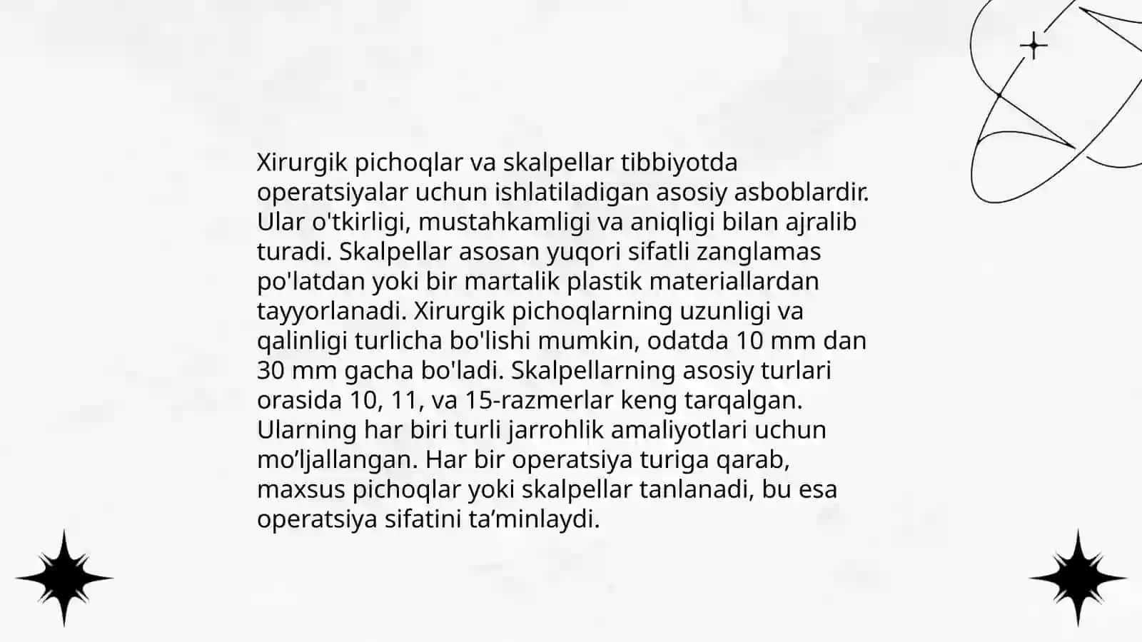 Xirurgik pichoqlar va skalpellar 3
