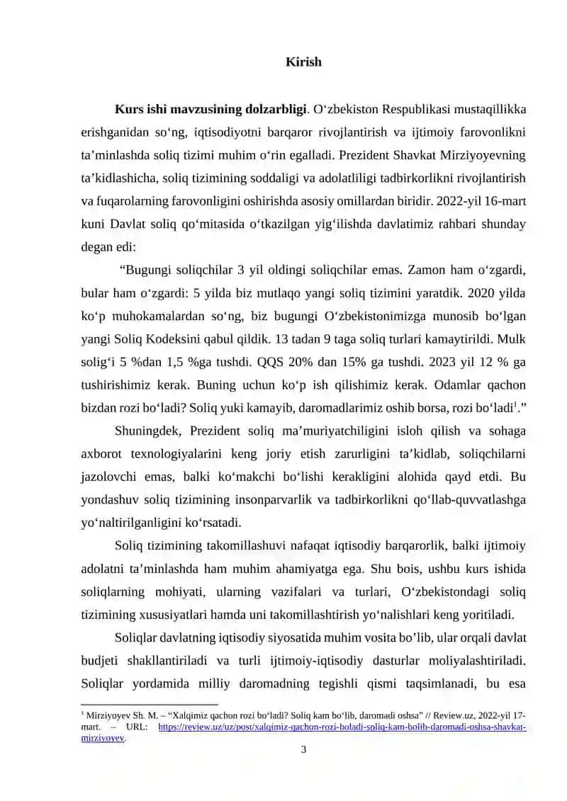 Soliqlar, ularning vazifalari va turlari 3