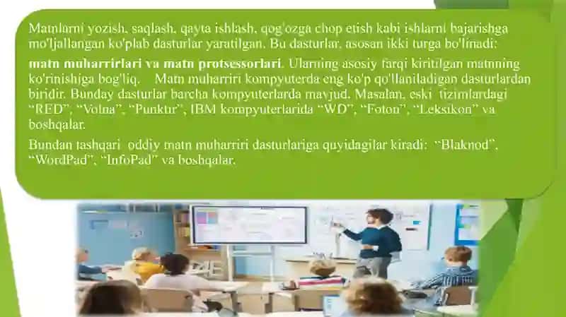 matnli axborotlarni qayta ishlash texnologiyasi 3