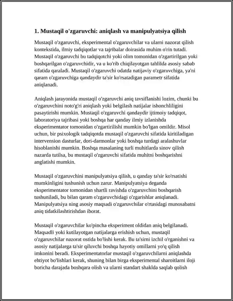 EKSPERIMENTAL ÕZGARUVCHILAR VA ULARNI NAZORAT QILISH 3
