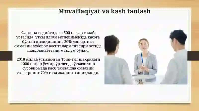 Kasb tanlashga doir psixalogik tadqiqotlar 3