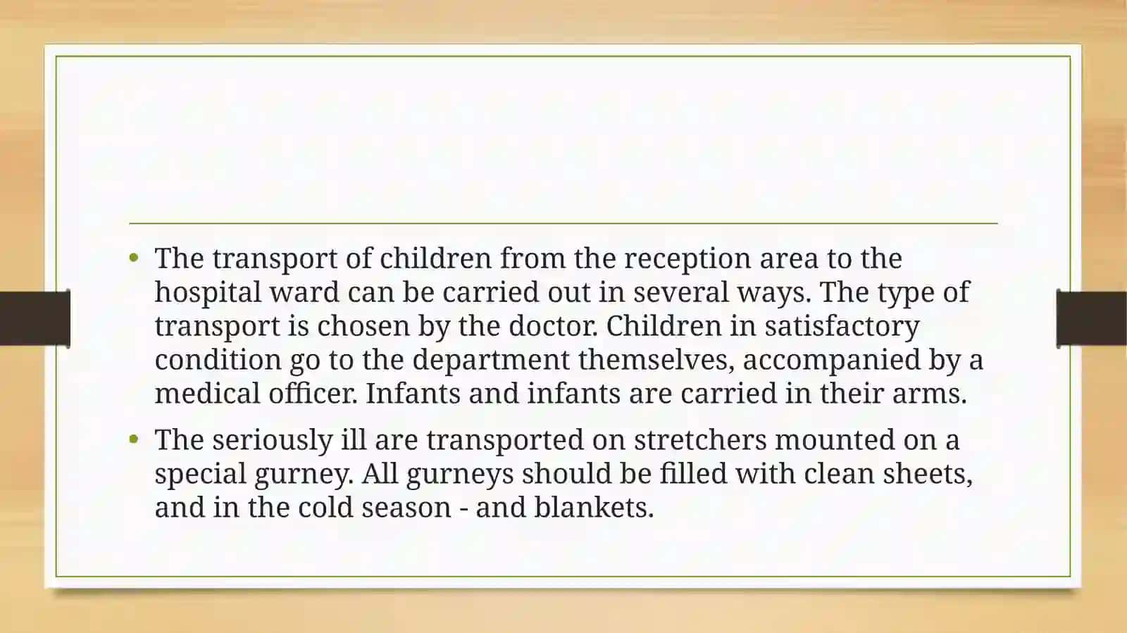 Transportation of Sick Children 3