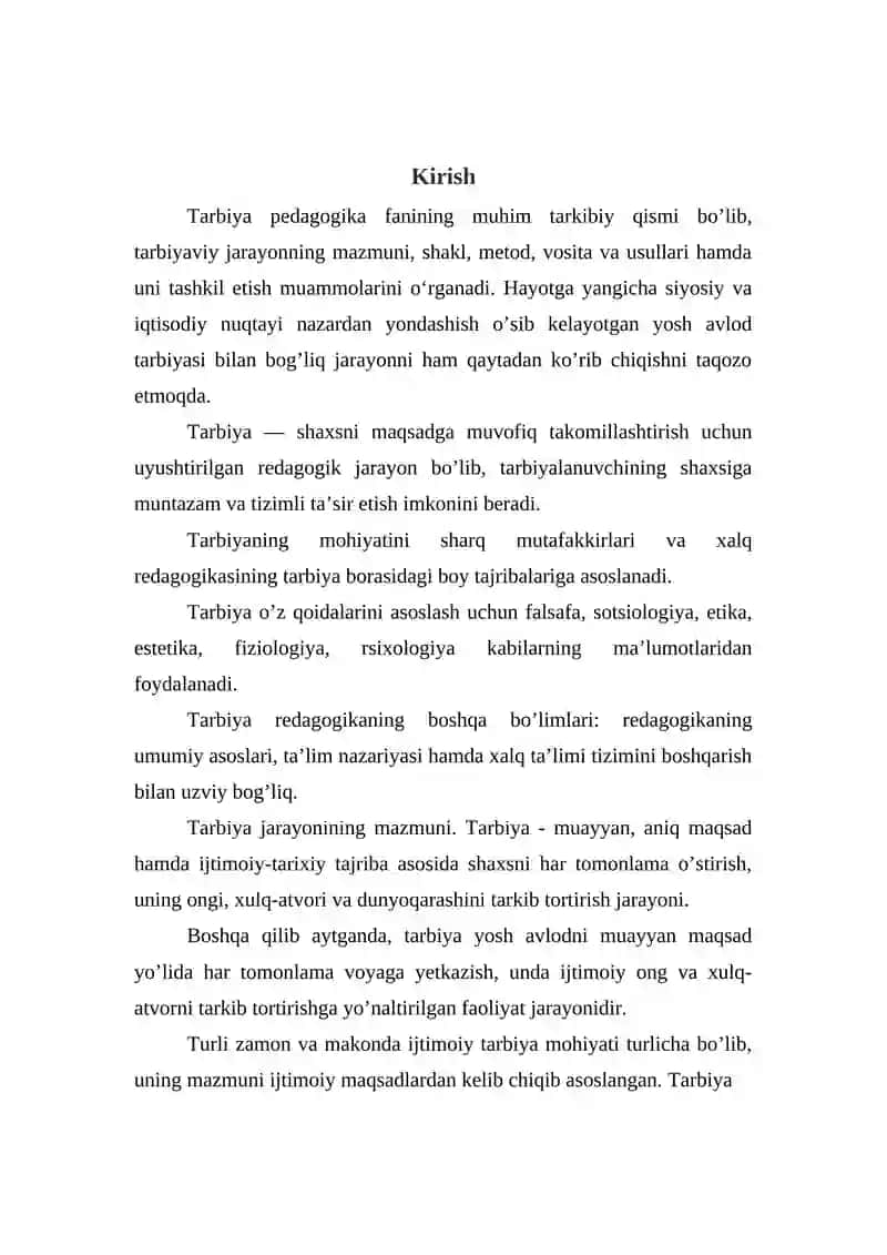 Pedagogik jarayonda tarbiyaning ahamiyati va uning mazmuni 3