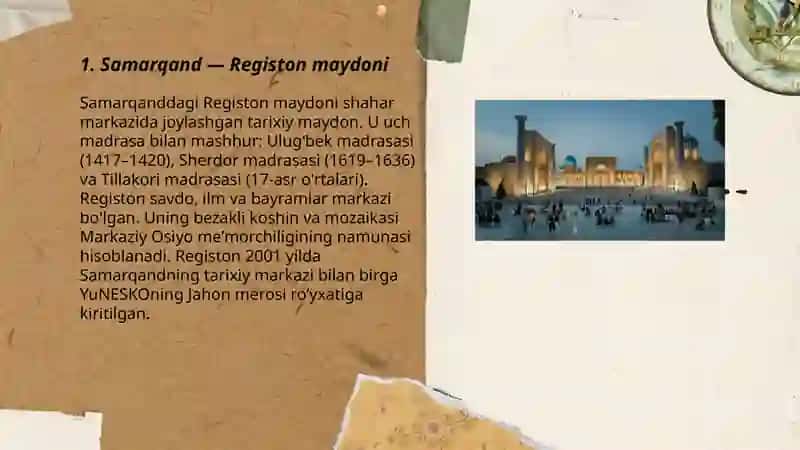 The sightseeing Uzbekistan 3