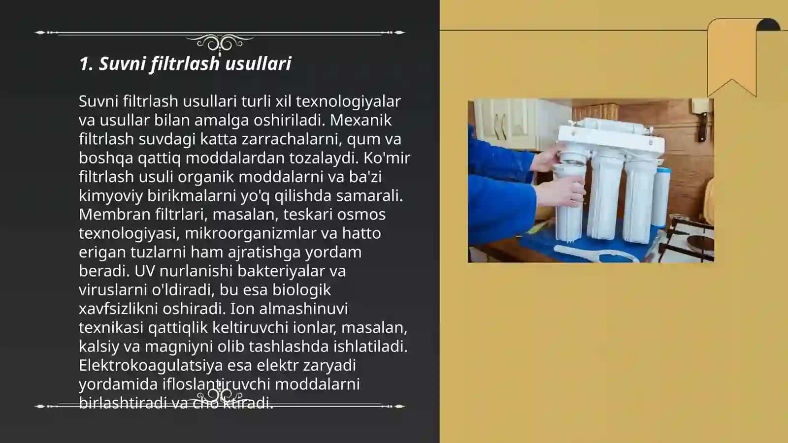 Suvni filtrlash usullari 3