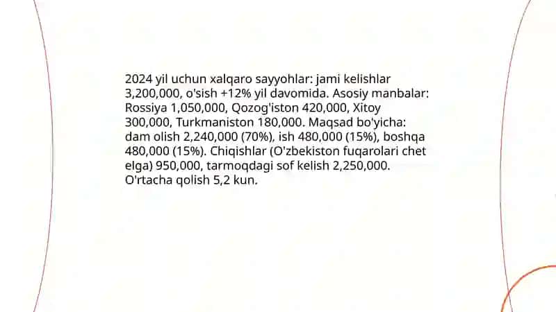 Xalqaro turizm statistikasi 3
