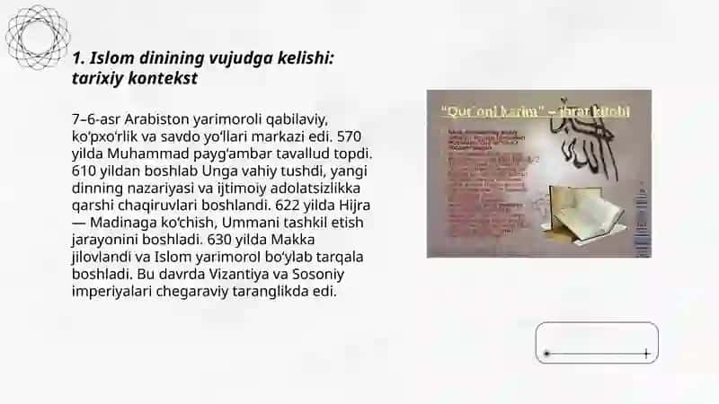 Islom dinini vujudga kelishi va tarqalishi 3
