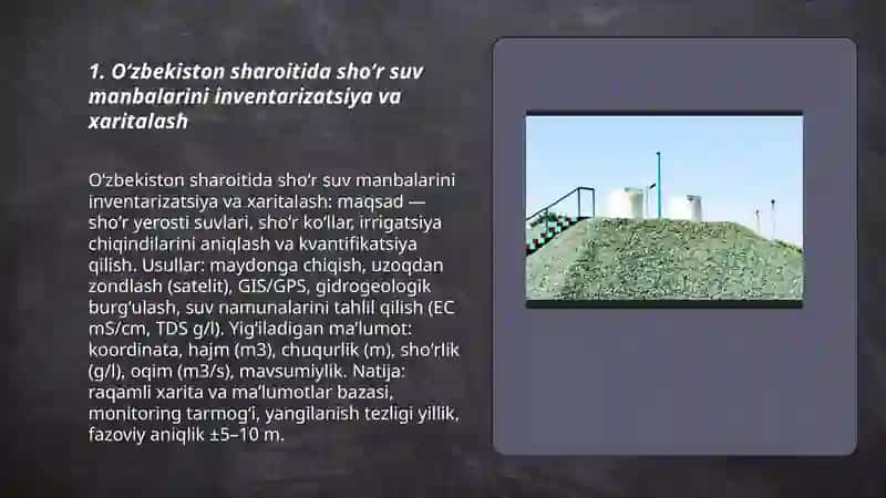 Oʻzbekiston sharoitida shoʻr suvlarni chuchuklashtirish gʻoyasini yaratish 3